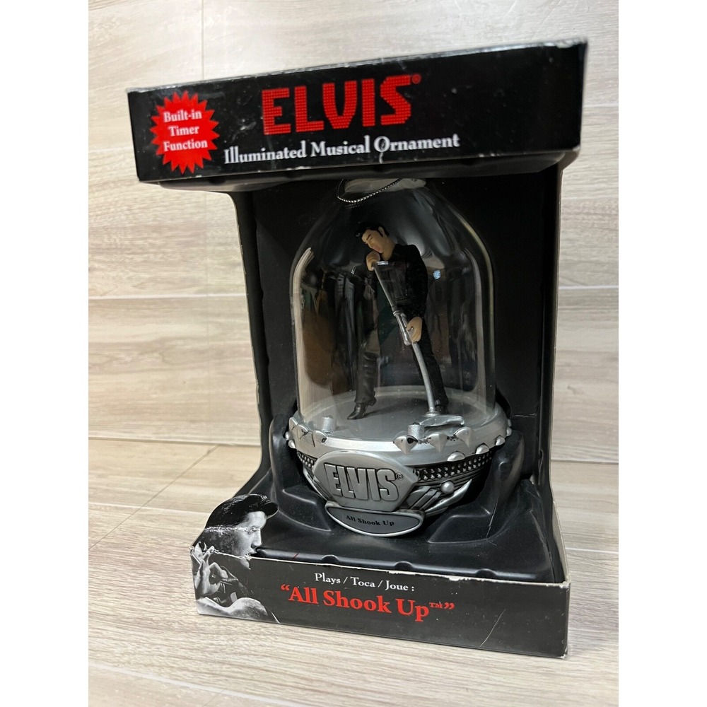 Elvis Presley Illuminated Musical Ornament Jailhouse Rock Elvis Ornament IN BOX